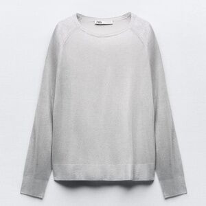 Zara Gray Crew Neck Sweater